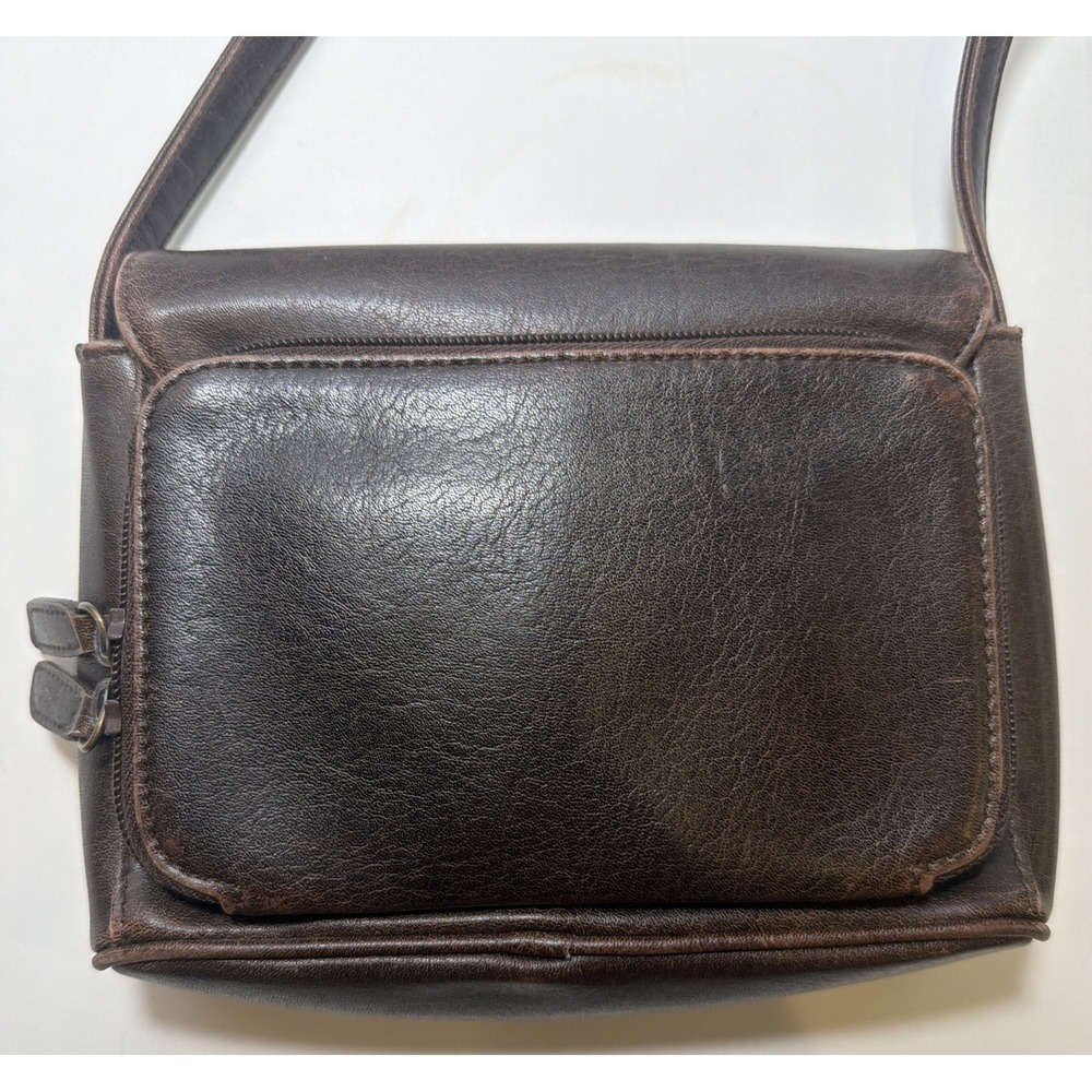 Nine & Company Mini Shoulder Bag Purse Brown Leather Type Small Vintage 90s Bag - Picture 6 of 13